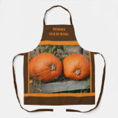 Pumpkin Pair Fall Personalisiert Schürze (Vorderseite)