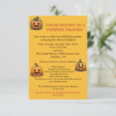 Pumpkin Palooza Party Einladung (Stehend Vorderseite)