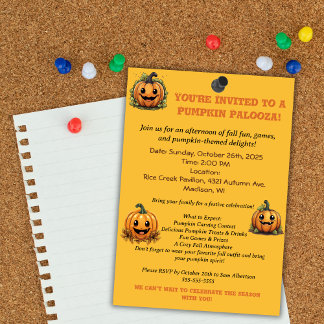 Pumpkin Palooza Party Einladung