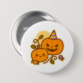 Pumpkin Pals - Kawaii Halloween Button (Vorne & Hinten)