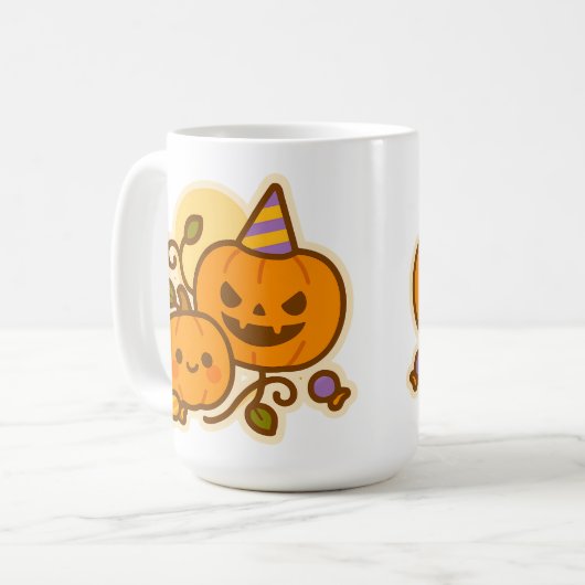 Pumpkin Pals - Kawaii Halloween Kaffeetasse (Vorderseite Links)