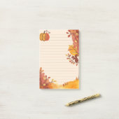 Pumpkin Pals & Squirrel Scribbles Post-it Klebezettel (Auf Schreibtisch)