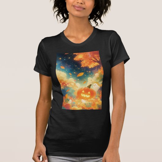 Pumpkin Pals und Friendly Ghouls T-Shirt (Vorderseite)