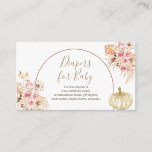 Pumpkin Pampas Baby Sprinkle Diape für Baby Begleitkarte