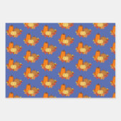 Pumpkin Papers Wrapping Paper Flat Sheet Set von 3 Geschenkpapier Set (Vorderseite 3)