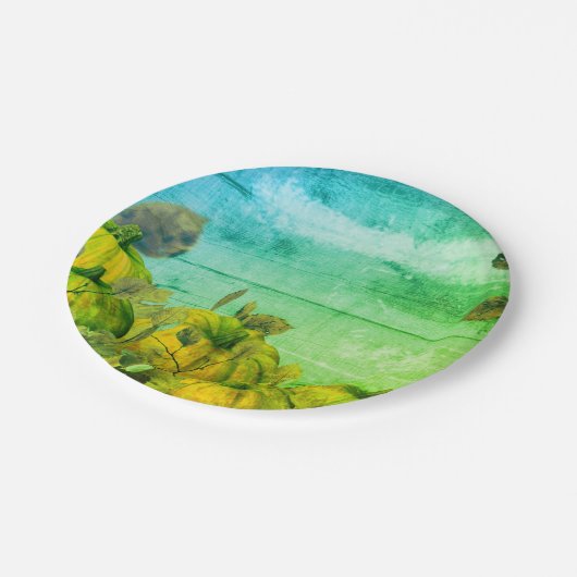 Pumpkin-Papierplatte Pappteller (Schrägansicht)