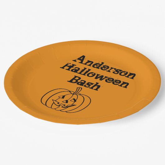 Pumpkin Pappteller (Schrägansicht)