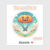 Pumpkin Parachute Skeleton Halloween-Brauch Aufkleber (Blatt)