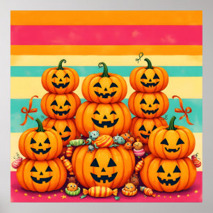 Pumpkin Parade Sunset Poster