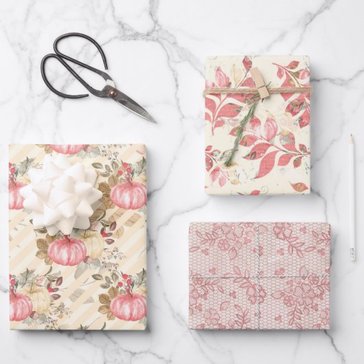 Pumpkin Paradise Thanksgiving Geschenkpapier Set (Vorderseite)