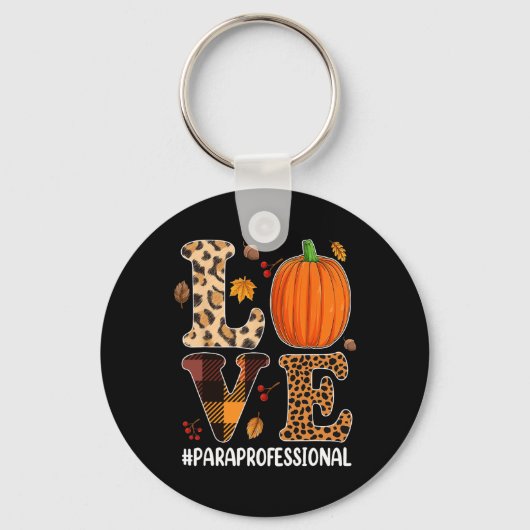 Pumpkin Paraprofessional Liebe Schlüsselanhänger (Vorderseite)