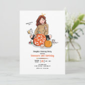 Pumpkin-Party Einladung (Stehend Vorderseite)