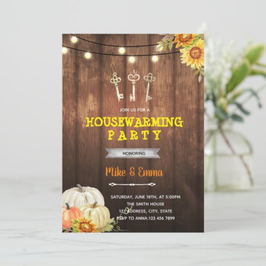 Pumpkin-Party Einladung (Stehend Vorderseite)