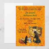Pumpkin Party Halloween Einladung (Vorne/Hinten)