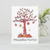 Pumpkin Party, Halloween-Party Einladung (Stehend Vorderseite)