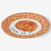 Pumpkin-Party Pappteller (Schrägansicht)
