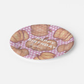 Pumpkin Party Pink & Orange Birthday Pappteller (Schrägansicht)