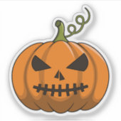 Pumpkin-Party-Sticker - Halloween-Jack-o'-Lantern Aufkleber (Vorderseite)