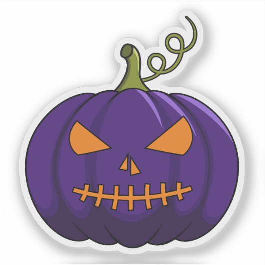 Pumpkin-Party-Sticker - Halloween-Jack-o'-Lantern Aufkleber (Vorderseite)