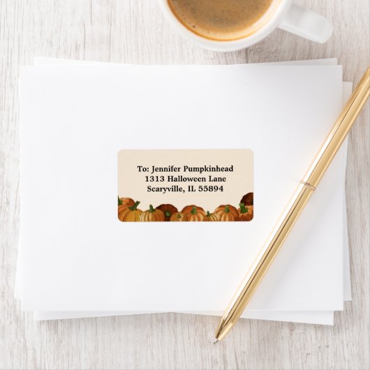 Pumpkin-Patch-Adressetikett Adressaufkleber (Insitu)