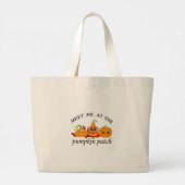 Pumpkin Patch Adventures: Herbst T-Shirt Jumbo Stoffbeutel (Rückseite)