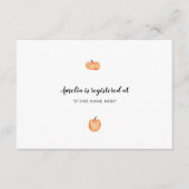 Pumpkin Patch Babydusche Begleitkarte (Vorderseite)