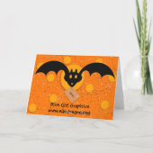 Pumpkin Patch Bats Halloween Card Karte (Rückseite)