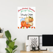 Pumpkin Patch Bauernhof Bio Harvest Fall Color Poster (Heimbüro)