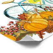 Pumpkin Patch Bauernhof Herbstfarben Fahrrad fahre Poster (Ecke)