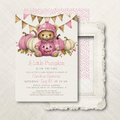 Pumpkin Patch Bear Baby Shower Einladung