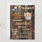 Pumpkin Patch Birthday Bash Einladung (Vorderseite)