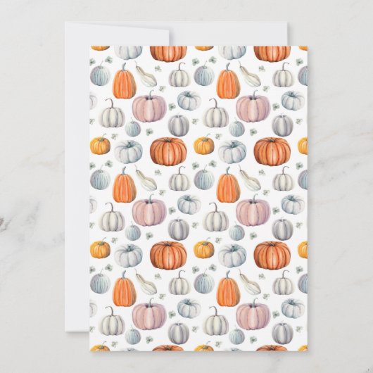 Pumpkin Patch Birthday Bash Einladung (Rückseite)