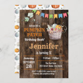 Pumpkin Patch Birthday Bash Einladung (Vorne/Hinten)