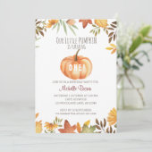 Pumpkin Patch Birthday Einladung (Stehend Vorderseite)