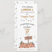 Pumpkin Patch Birthday Einladung (Vorne/Hinten)