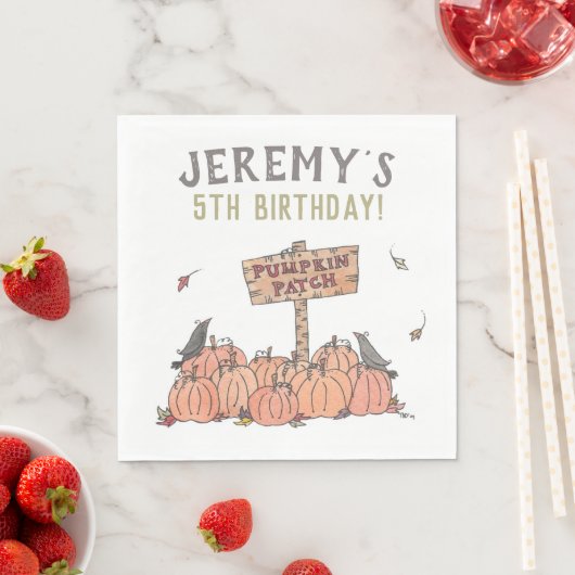Pumpkin Patch Birthday Serviette (Beispiel)