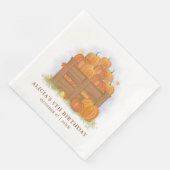Pumpkin Patch Butterfly Herbstlaubs Geburtstag Serviette (Ecke)