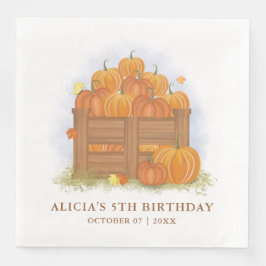 Pumpkin Patch Butterfly Herbstlaubs Geburtstag Serviette