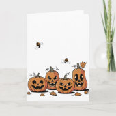 Pumpkin Patch Buzz – Busy Busy Bee Halloween Card Karte (Vorderseite)