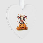 Pumpkin Patch Cow Ornament (Vorderseite)