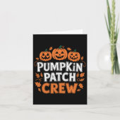 Pumpkin Patch Crew Funny Pumpkin Patch Squad Danke Karte (Vorderseite)