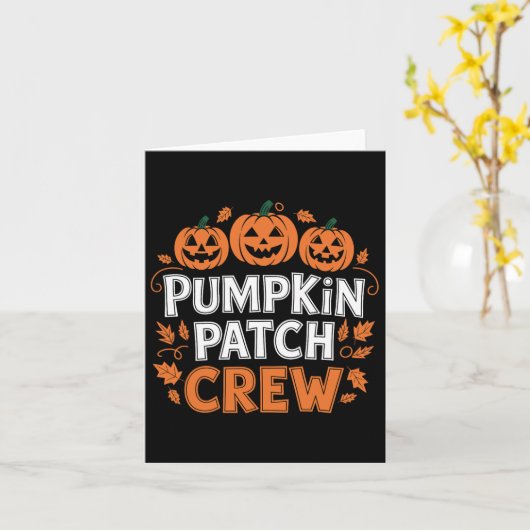 Pumpkin Patch Crew Funny Pumpkin Patch Squad Danke Karte (Gelbe Blume)