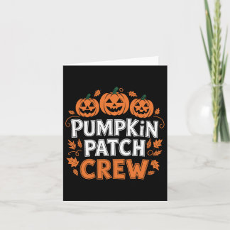 Pumpkin Patch Crew Funny Pumpkin Patch Squad Danke Karte