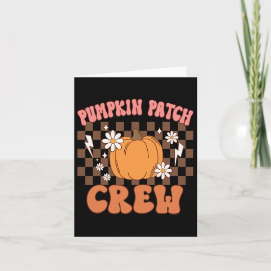 Pumpkin Patch Crew Funny Pumpkin Patch Squad Danke Karte (Vorderseite)