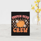Pumpkin Patch Crew Funny Pumpkin Patch Squad Danke Karte (Gelbe Blume)