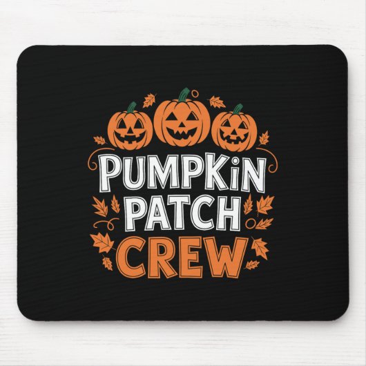Pumpkin Patch Crew Funny Pumpkin Patch Squad Danke Mousepad (Vorne)