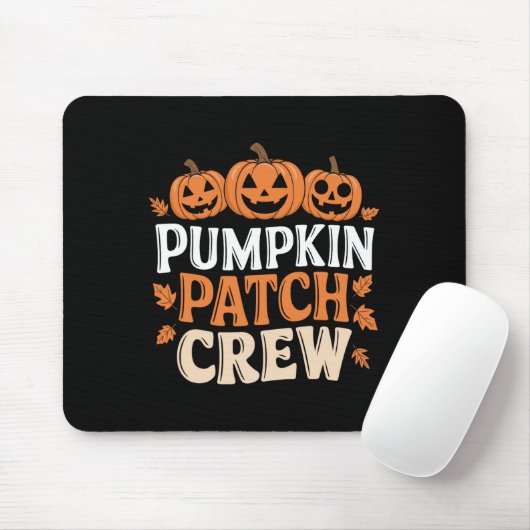 Pumpkin Patch Crew Funny Pumpkin Patch Squad Danke Mousepad (Mit Mouse)