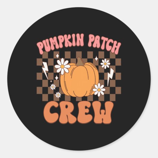 Pumpkin Patch Crew Funny Pumpkin Patch Squad Danke Runder Aufkleber (Vorderseite)