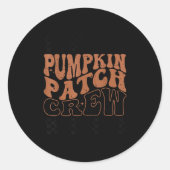 Pumpkin Patch Crew Halloween Pumpkin Patch Fall Fa Runder Aufkleber (Vorderseite)
