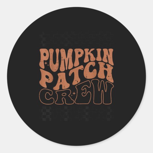 Pumpkin Patch Crew Halloween Pumpkin Patch Fall Fa Runder Aufkleber (Vorderseite)